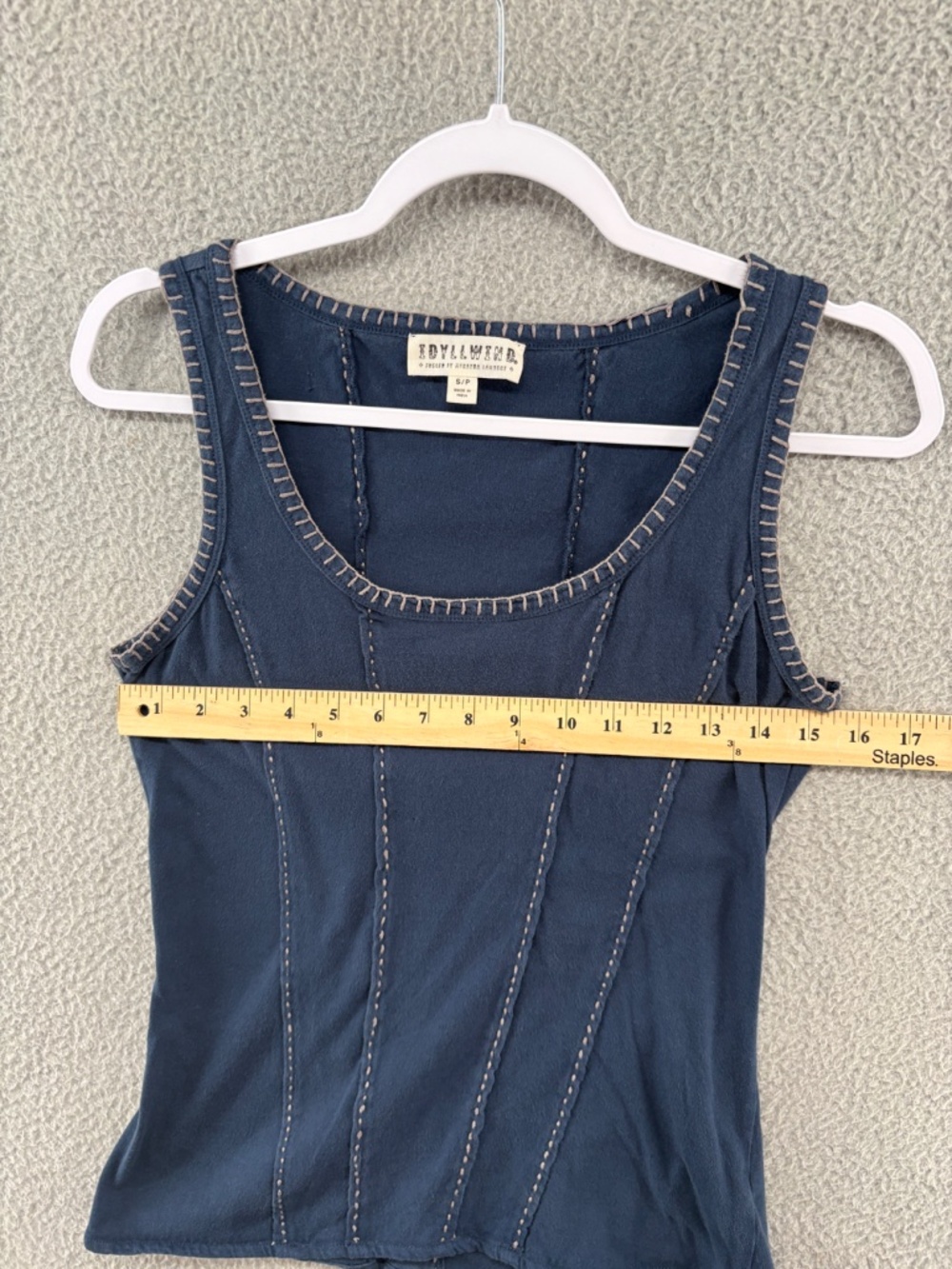 Idyllwind Shiloh Cami Navy Contrast Stitch Western Corset Tank Top S - Picture 6 of 12
